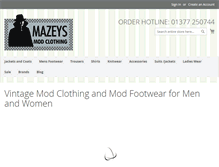 Tablet Screenshot of mazeys.co.uk